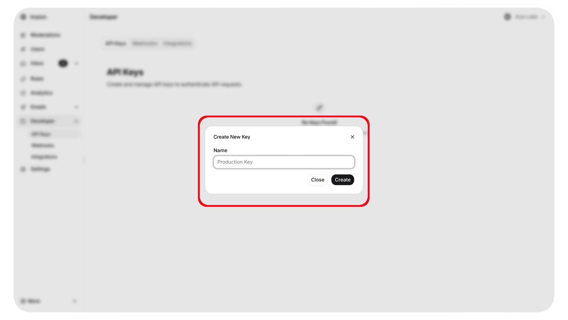 Name API key