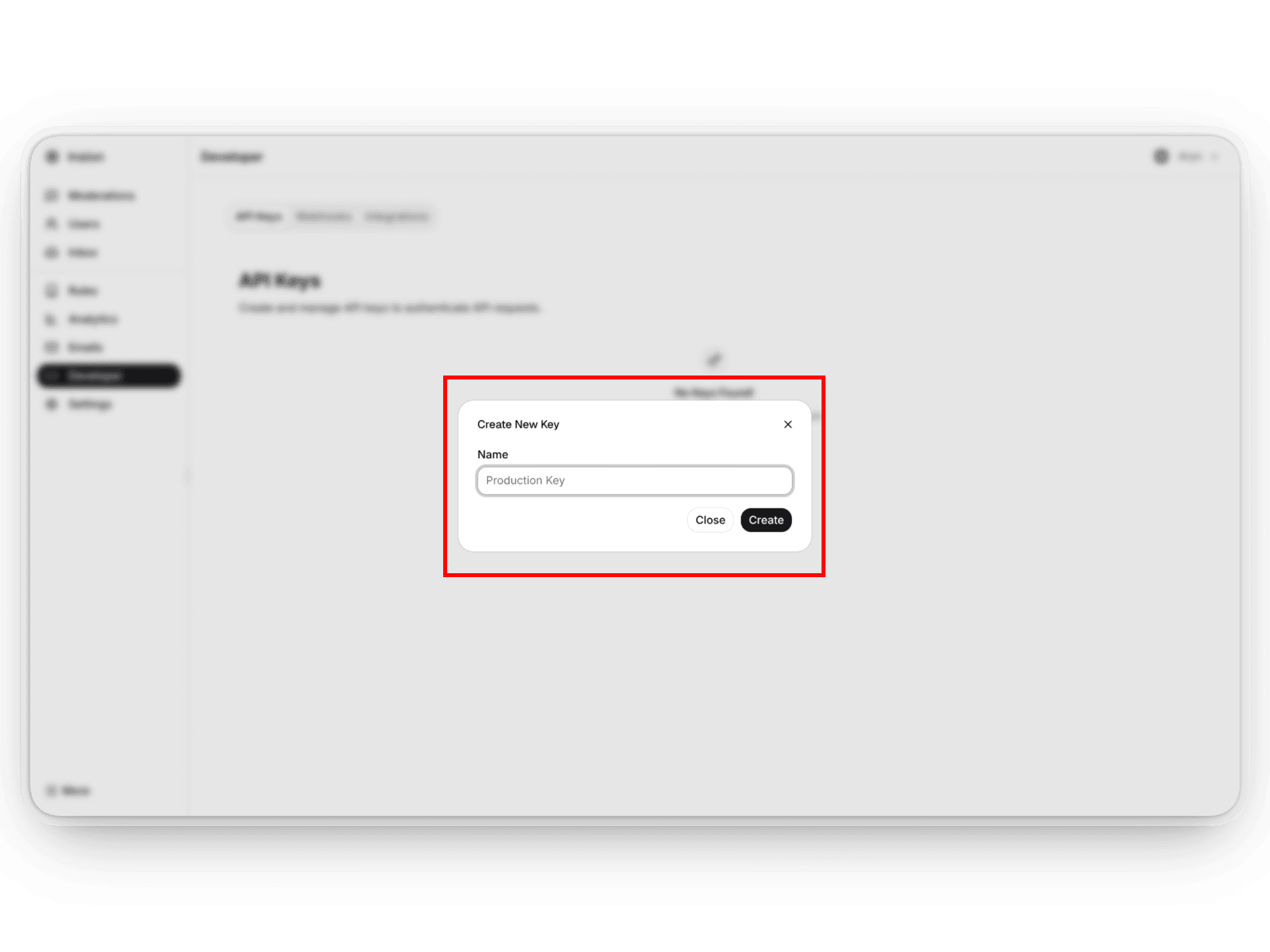 Name API key